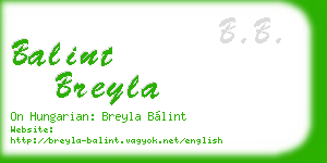 balint breyla business card